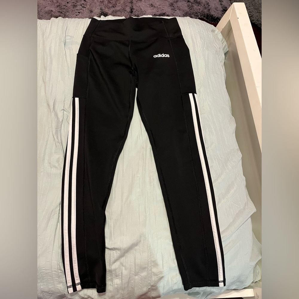 Adidas black and white leggings